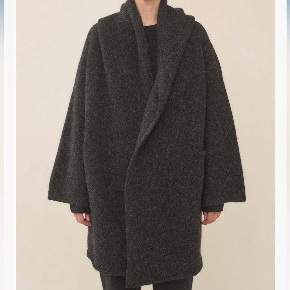 Lauren Manoogian Capote Coat Black Melange